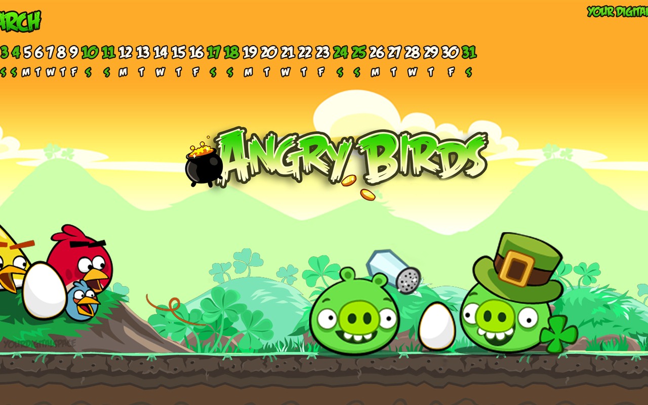 Angry Birds 憤怒的小鳥 2012年年曆壁紙 #8 - 1280x800