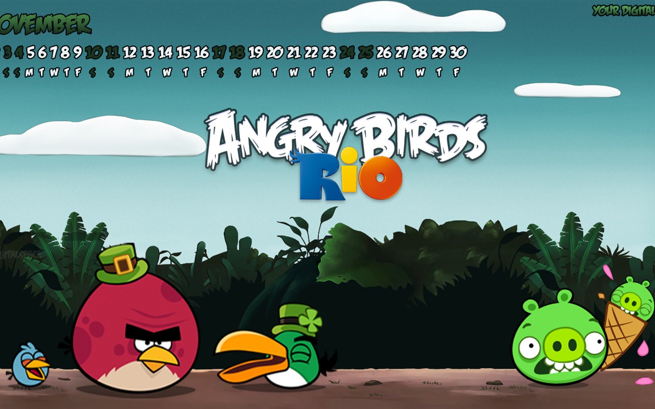 Angry Birds 憤怒的小鳥 2012年年曆壁紙 #10 - 1280x800