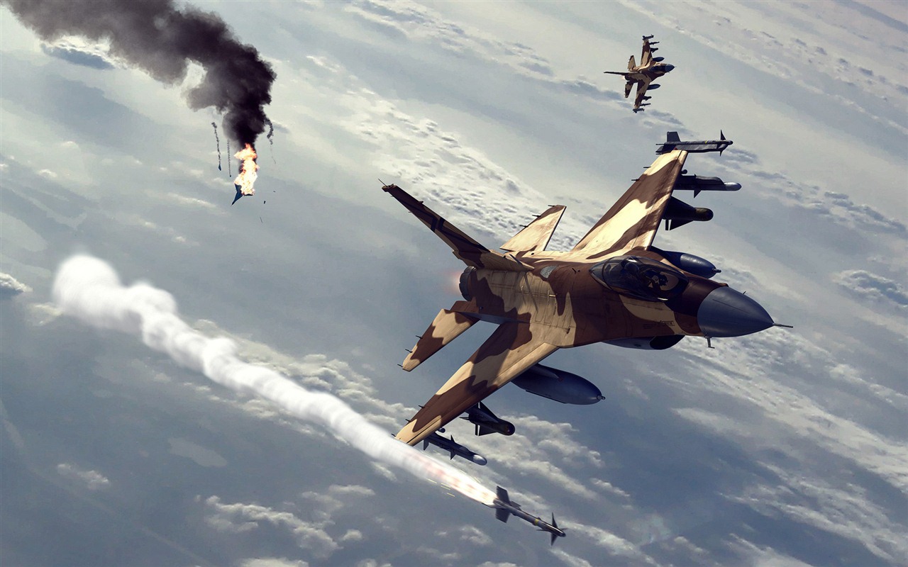 Military fighter HD widescreen wallpapers #4 - 1280x800