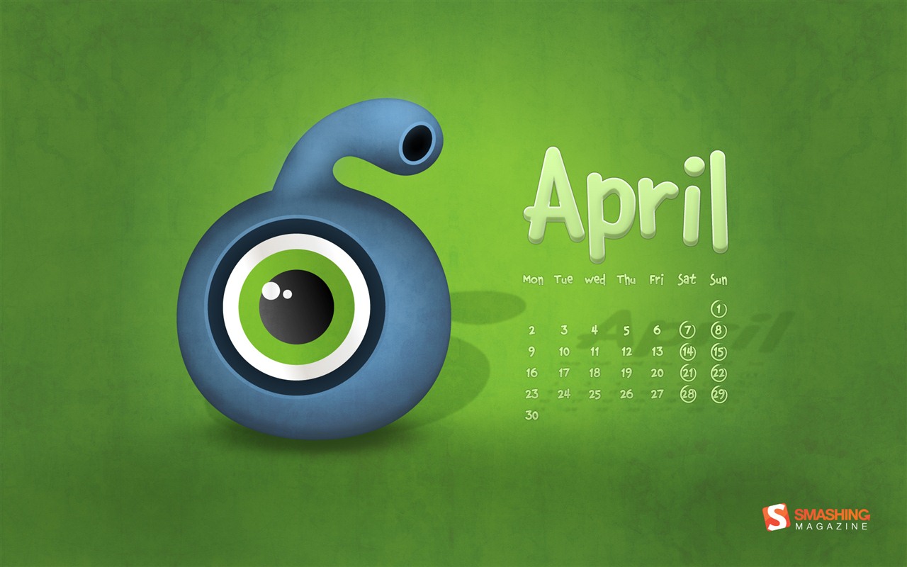 April 2012 Kalender Wallpaper (2) #1 - 1280x800