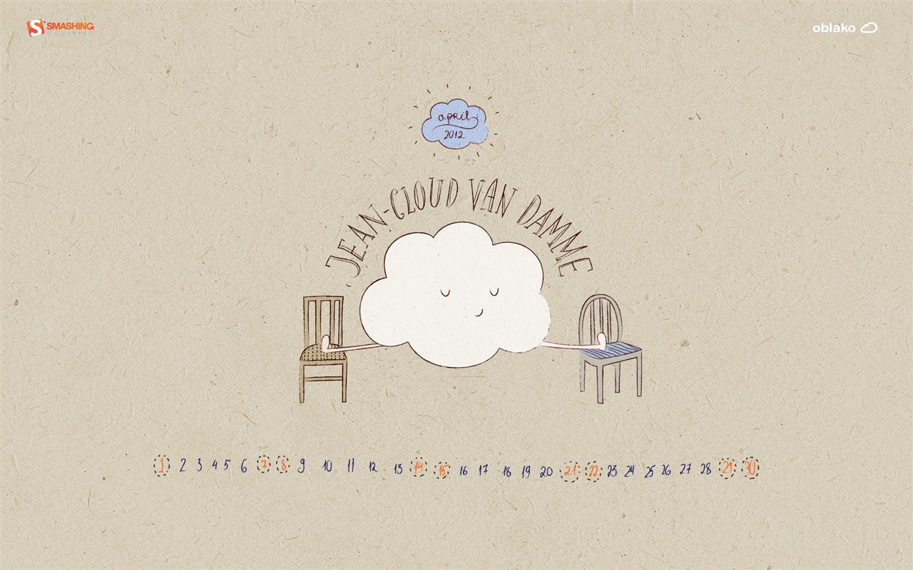 2012年4月日曆壁紙(二) #2 - 1280x800
