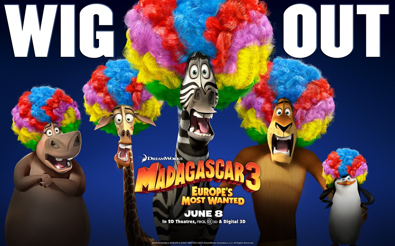 Madagaskar 3: Evropští Most Wanted HD tapety na plochu #1 - 1280x800