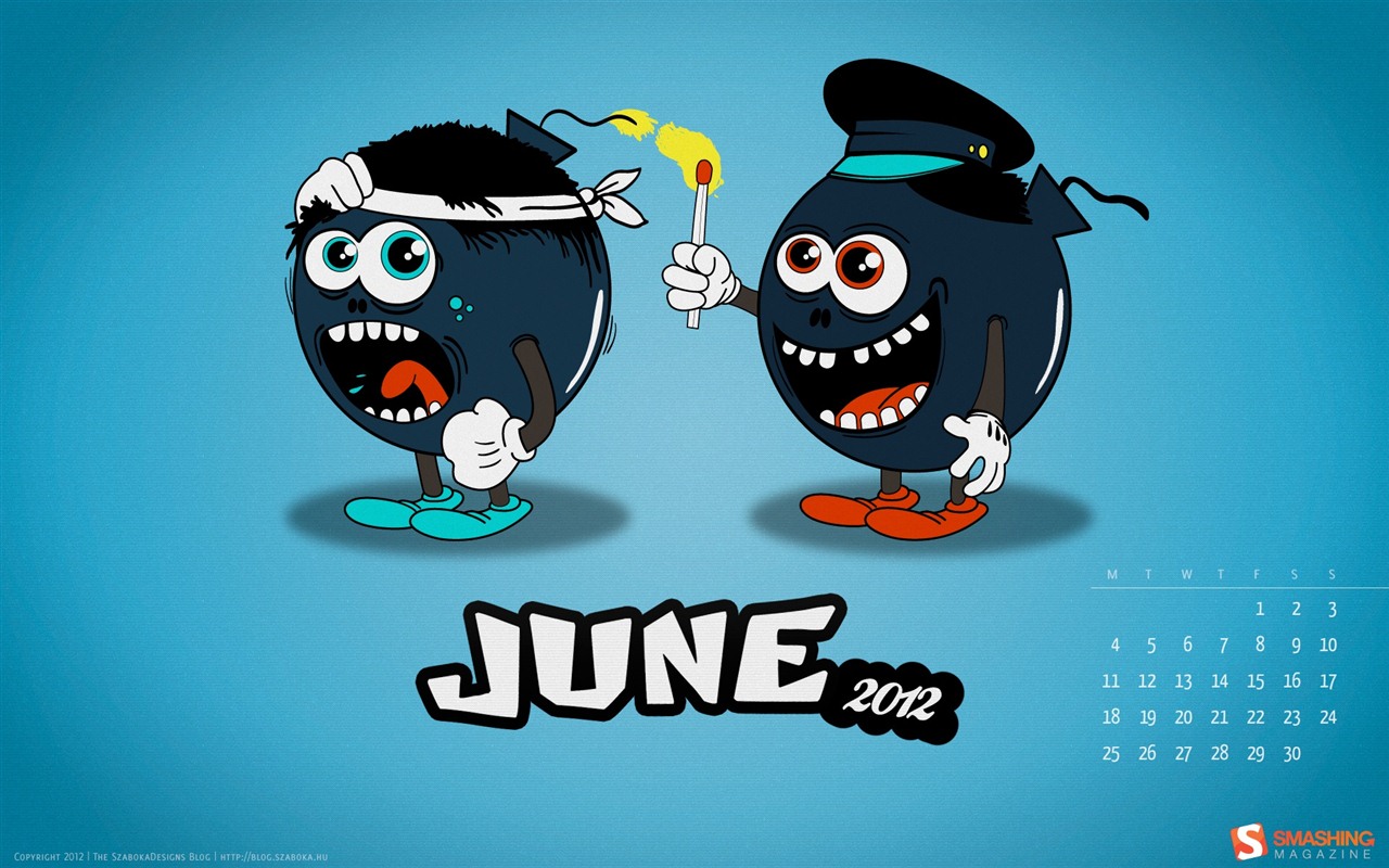 June 2012 Calendar wallpapers (1) #17 - 1280x800