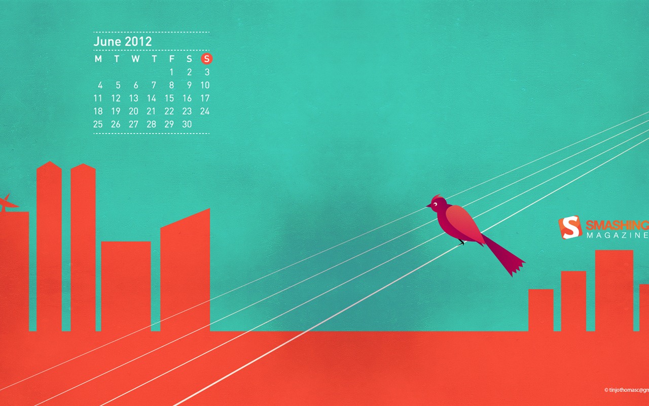 2012年6月 月曆壁紙(二) #13 - 1280x800