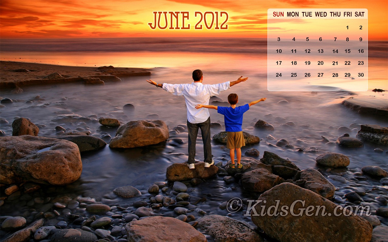 June 2012 Calendar wallpapers (2) #17 - 1280x800