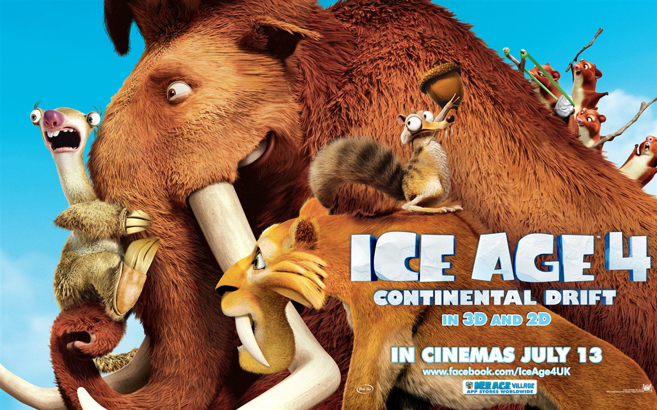 Ice Age 4: Continental Drift 冰川时代4：大陆漂移 高清壁纸6 - 1280x800
