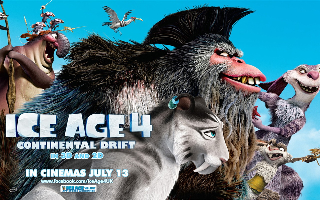 Ice Age 4: Continental Drift 冰川時代4：大陸漂移高清壁紙 #7 - 1280x800