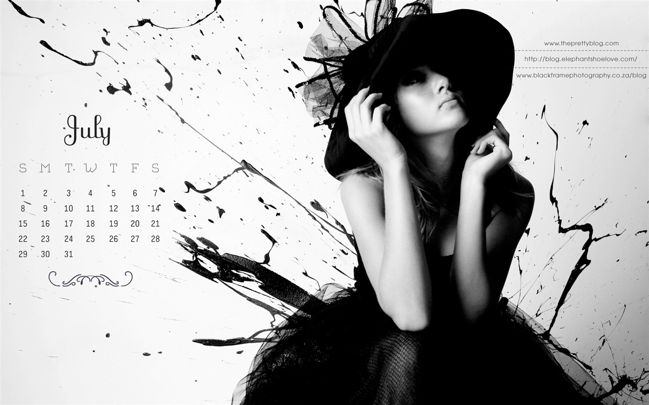 2012年7月 月曆壁紙(一) #5 - 1280x800