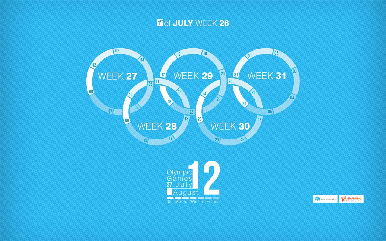 July 2012 Calendar wallpapers (1) #19 - 1280x800