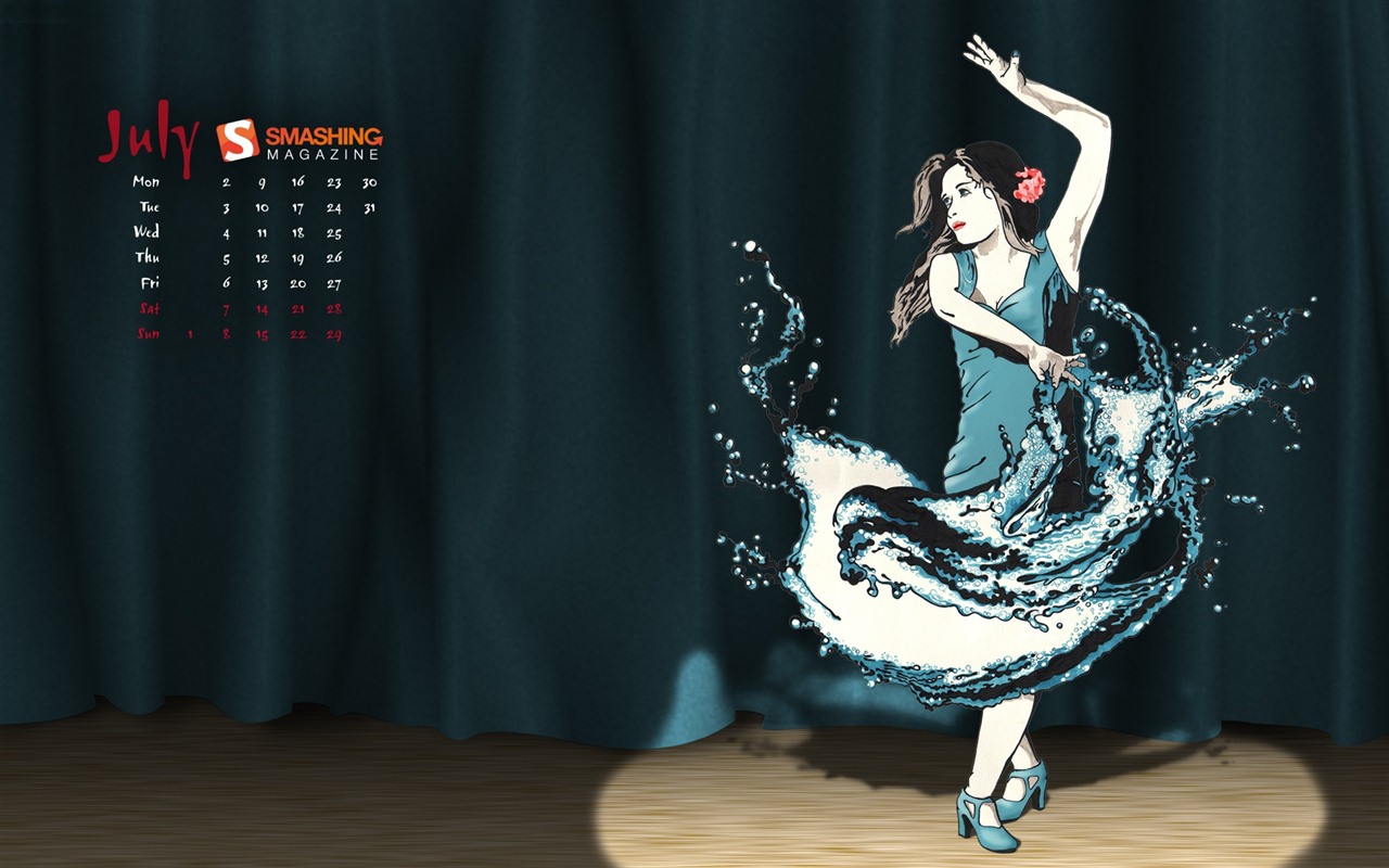 Juli 2012 Kalender Wallpapers (2) #5 - 1280x800