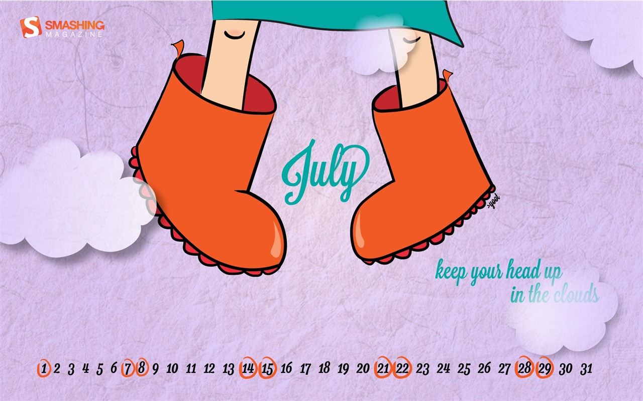 Juli 2012 Kalender Wallpapers (2) #11 - 1280x800