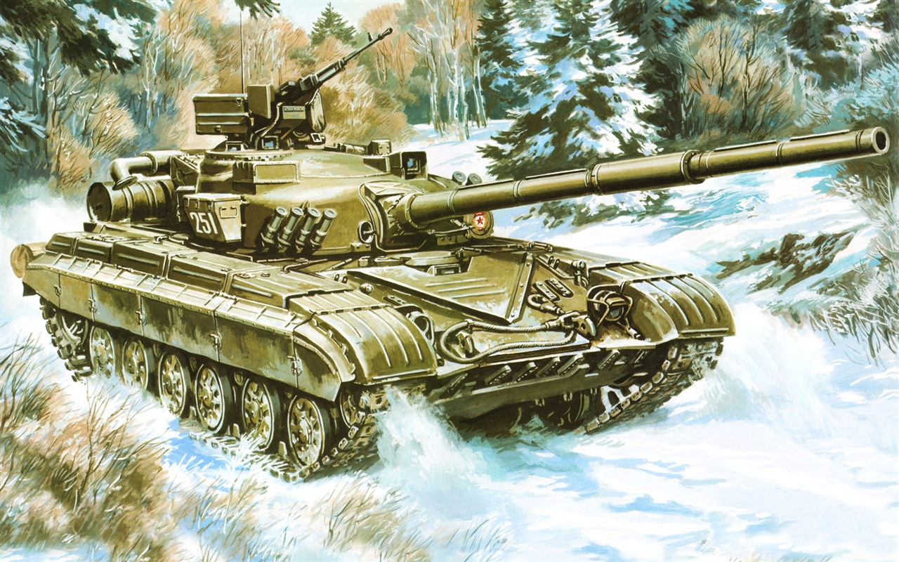 Les chars d'assaut, véhicules blindés de fonds d'écran HD de peinture #1 - 1280x800