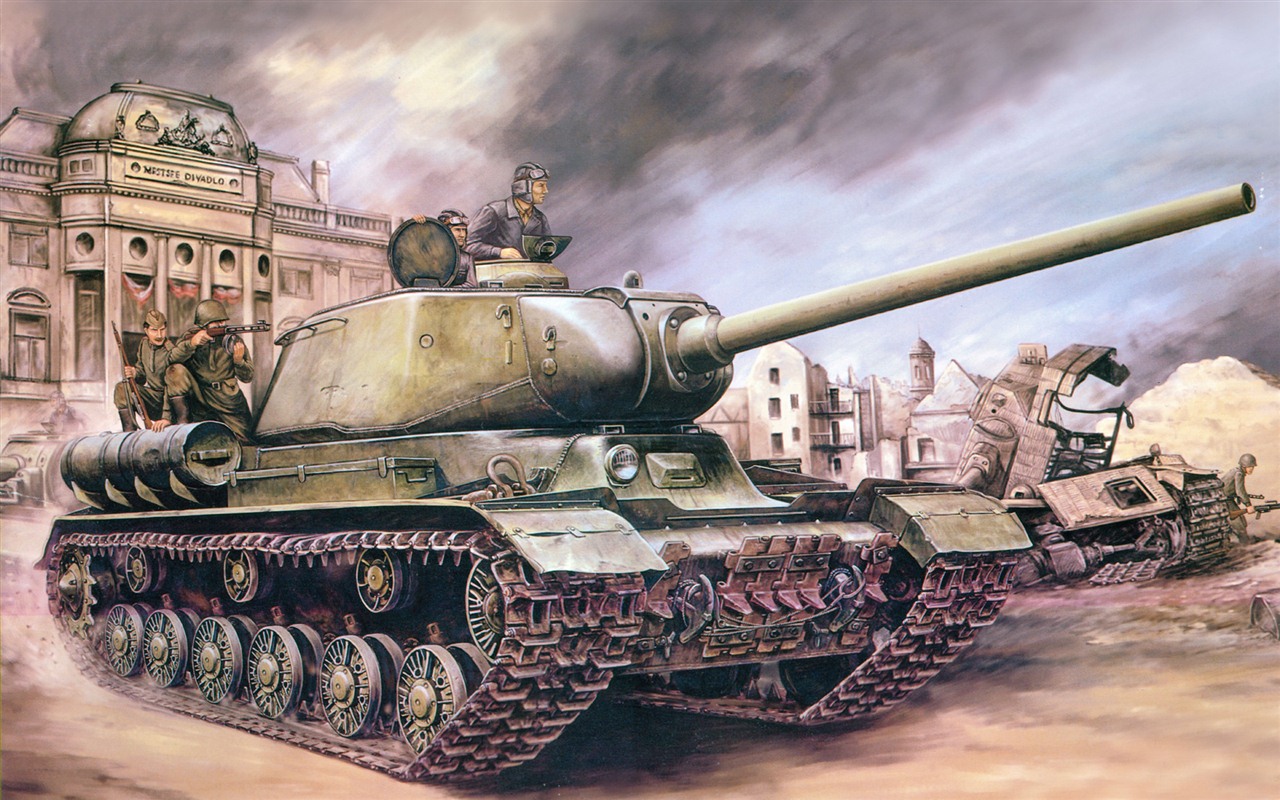 Military tanks, armored HD painting wallpapers #9 - 1280x800