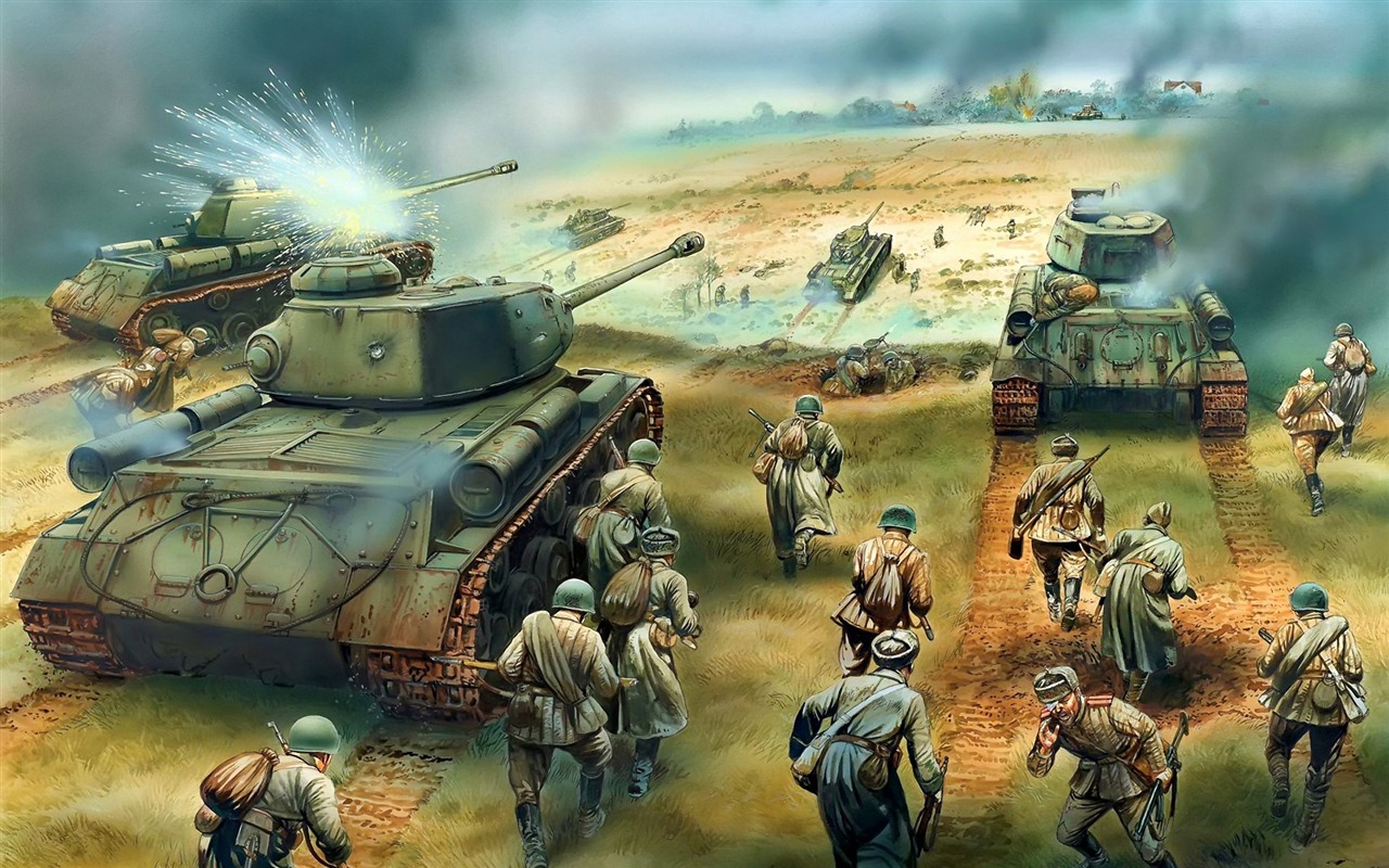 軍事坦克裝甲 高清繪畫壁紙 #20 - 1280x800
