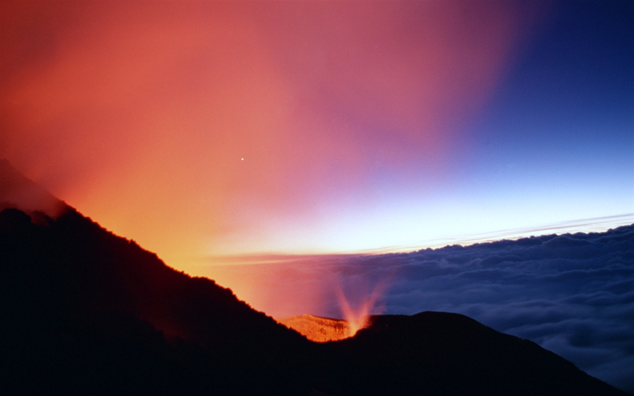 壮大な風景の壁紙の火山噴火 #13 - 1280x800