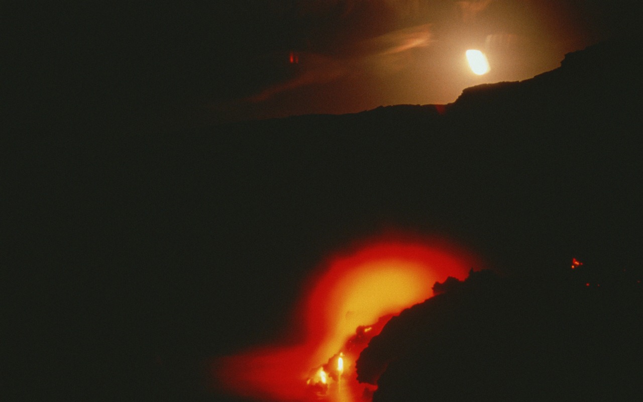Sopečná erupce nádherné krajiny tapety #16 - 1280x800