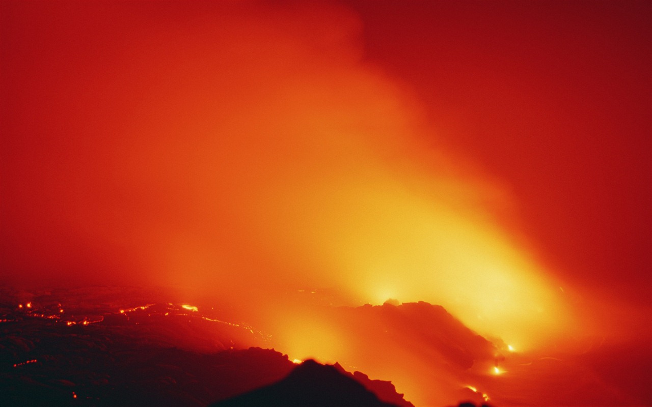壮大な風景の壁紙の火山噴火 #18 - 1280x800