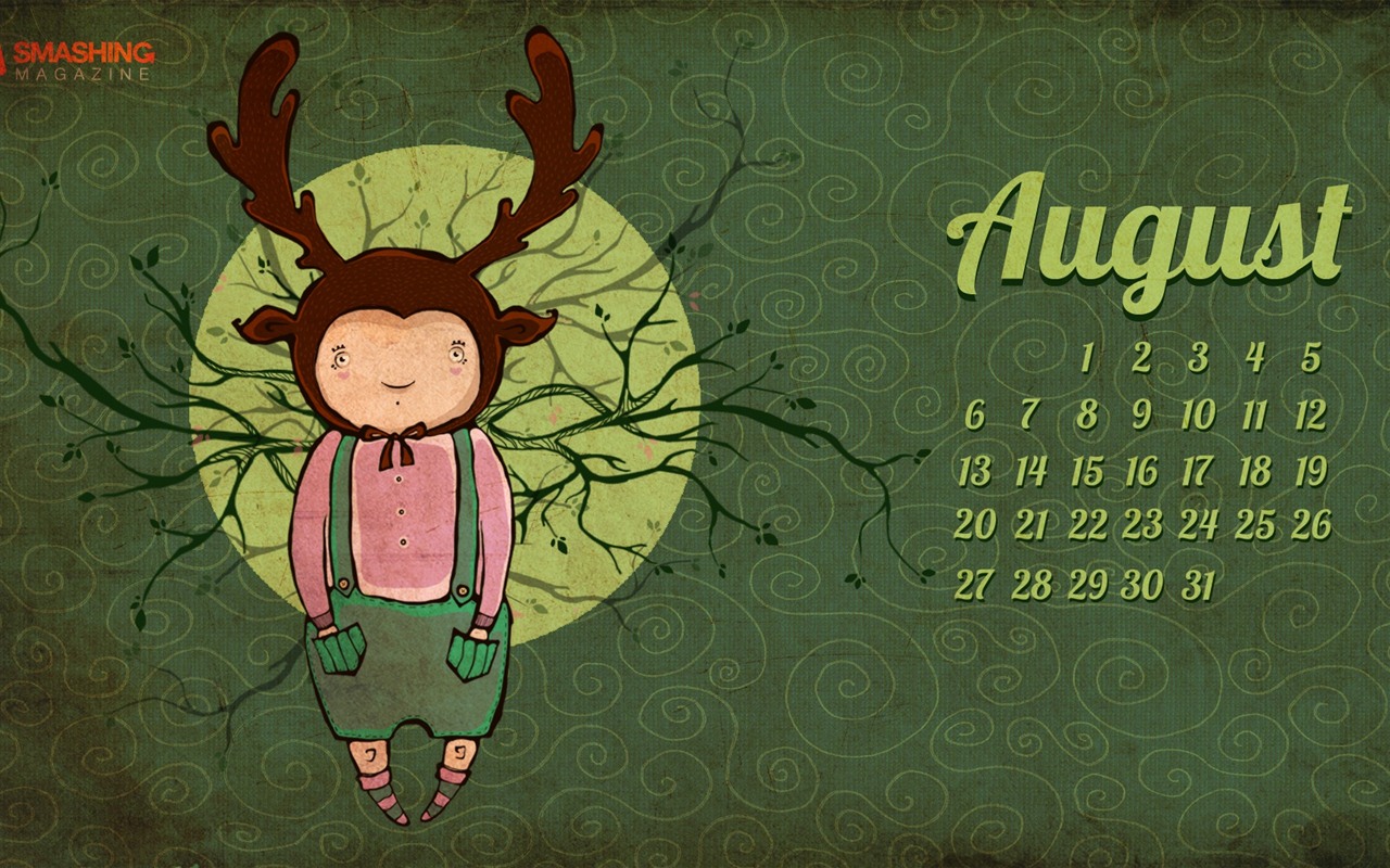 August 2012 Kalender Wallpapers (1) #15 - 1280x800