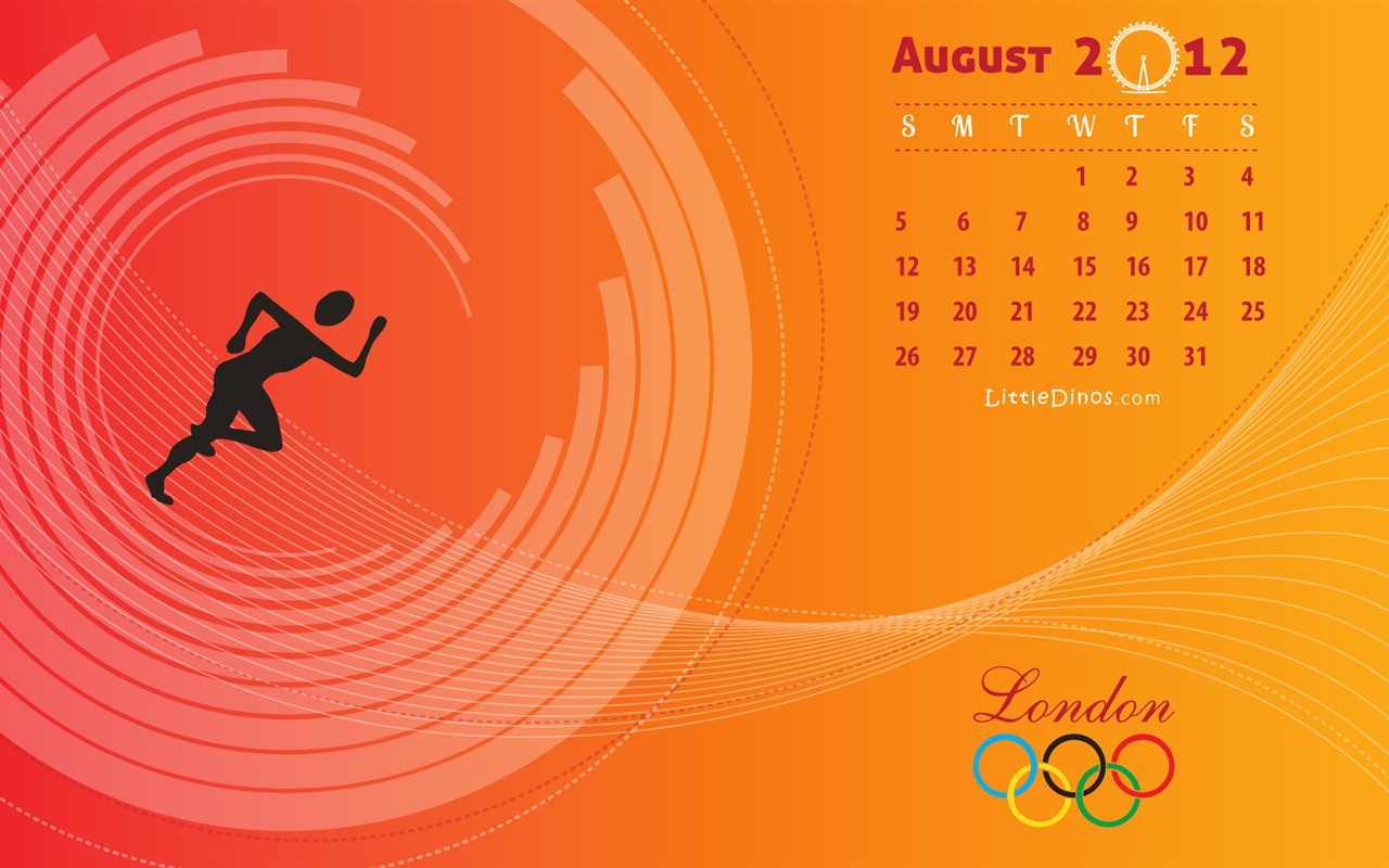 August 2012 Kalender Wallpapers (2) #15 - 1280x800
