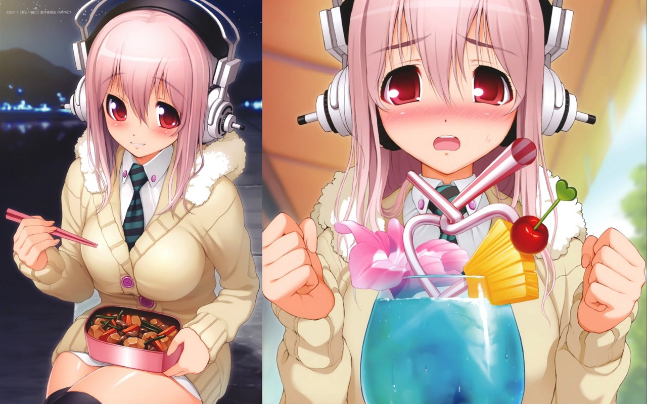 Super Sonico HD anime tapety na plochu #19 - 1280x800