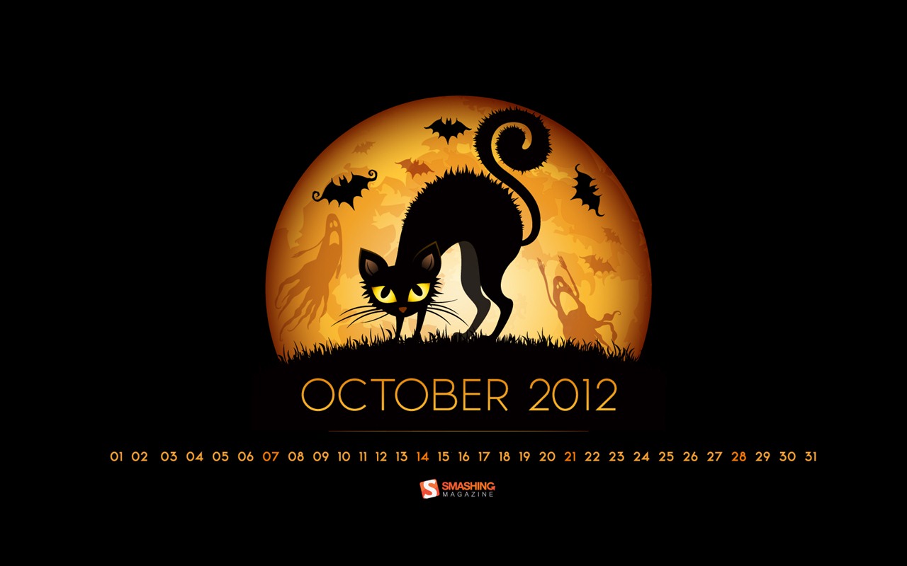 Oktober 2012 Kalender Wallpaper (2) #1 - 1280x800