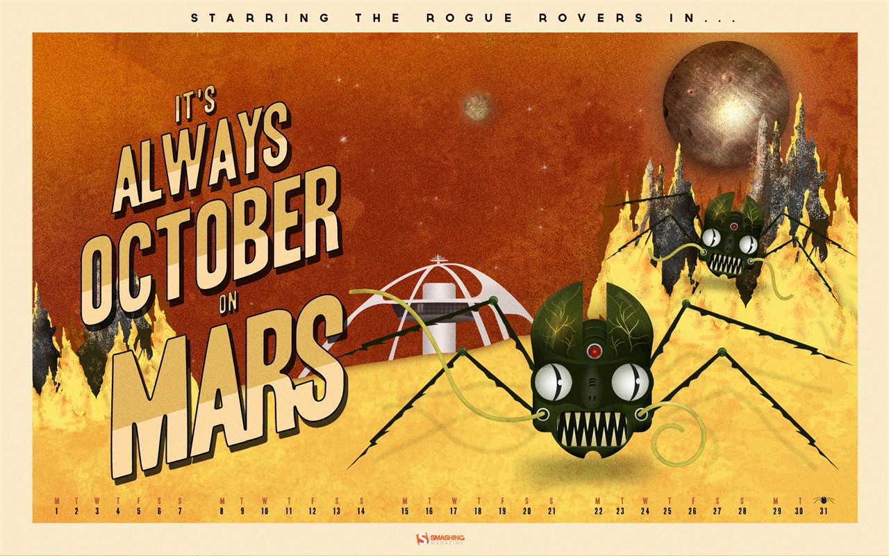 Oktober 2012 Kalender Wallpaper (2) #4 - 1280x800