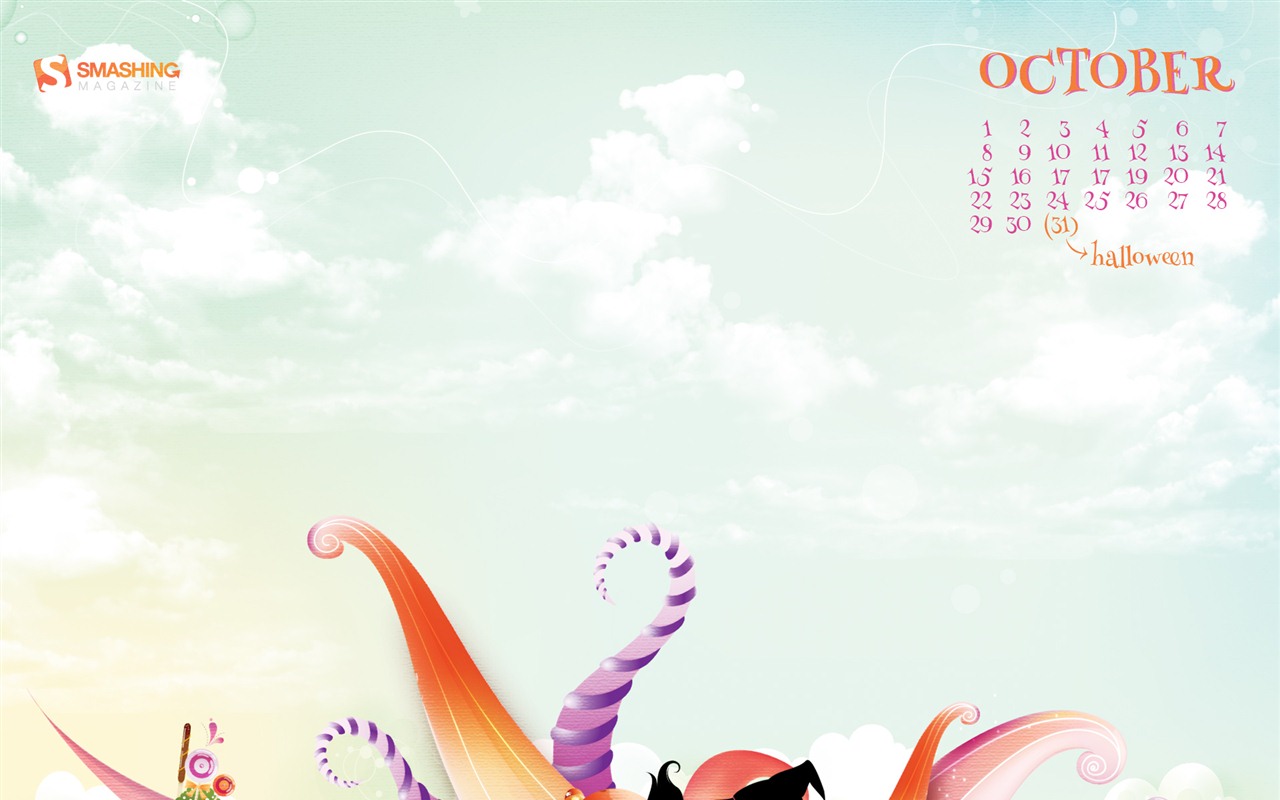 Oktober 2012 Kalender Wallpaper (2) #10 - 1280x800