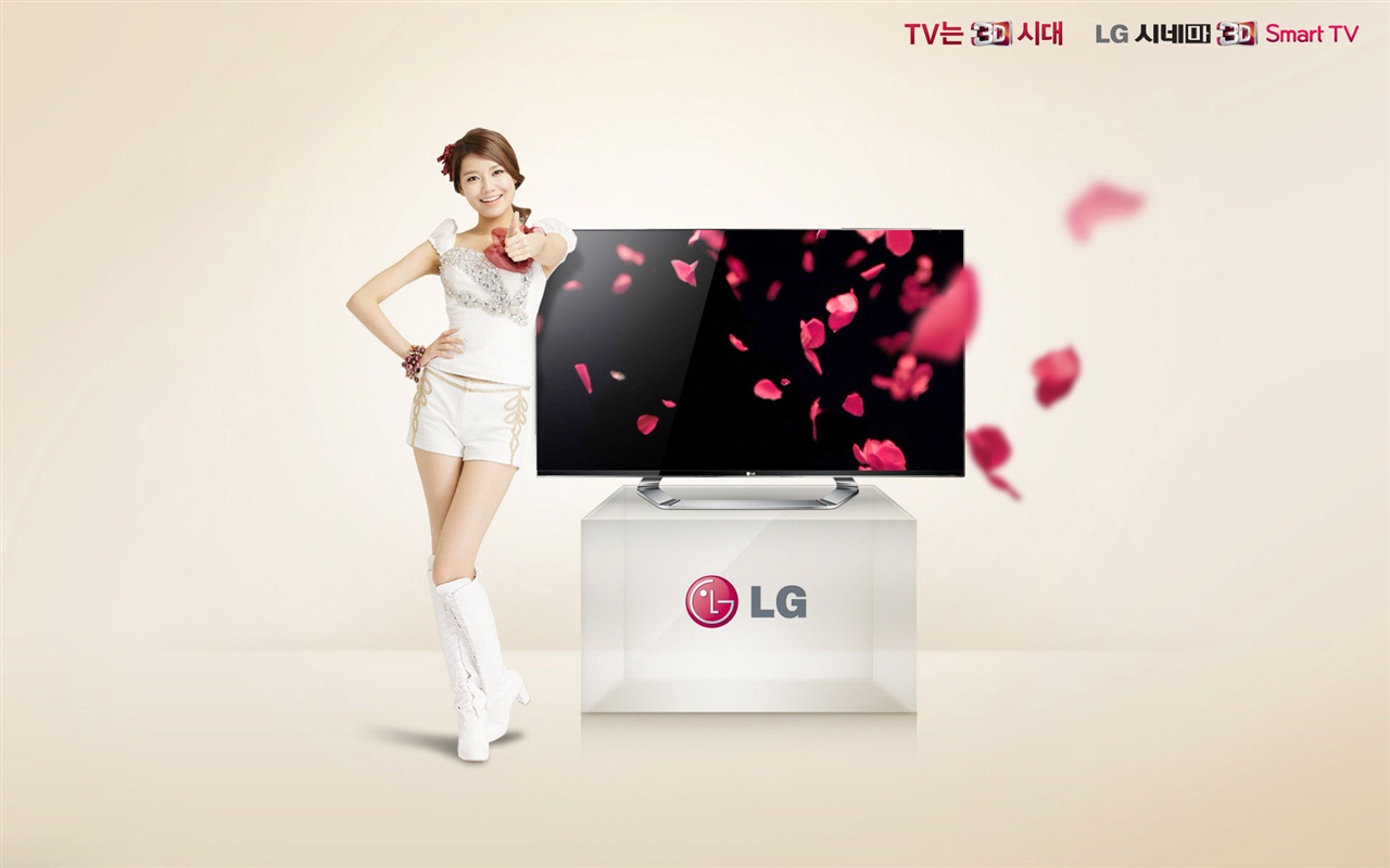 소녀 시대 ACE와 LG의 보증 광고의 HD 배경 화면 #12 - 1280x800