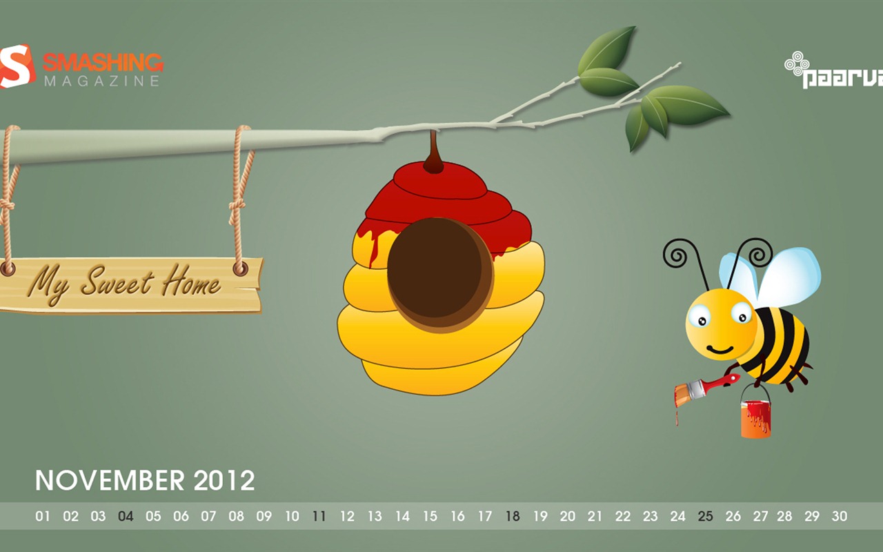 November 2012 Kalender Wallpaper (2) #2 - 1280x800