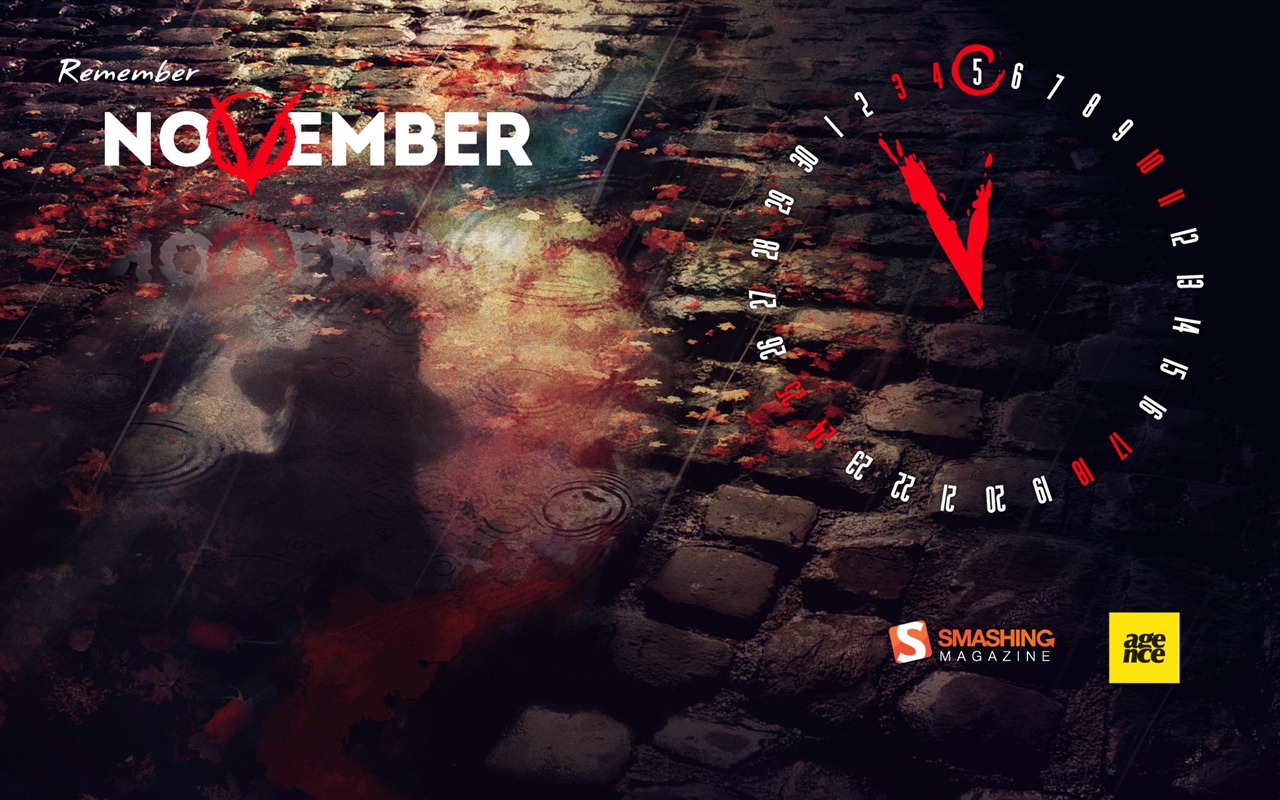 November 2012 Calendar wallpaper (2) #6 - 1280x800