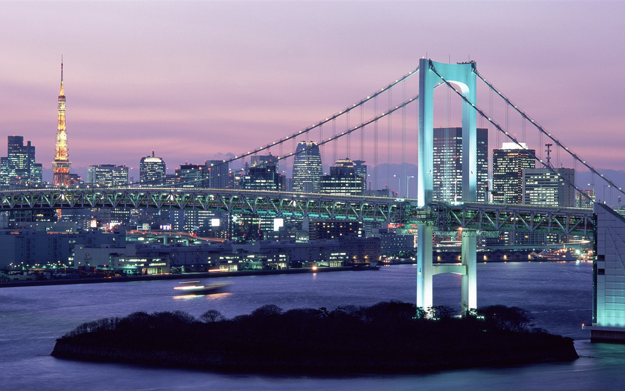Windows 8 Fond d'écran officiel panoramique, paysage urbain, Pont, Horizon #5 - 1280x800