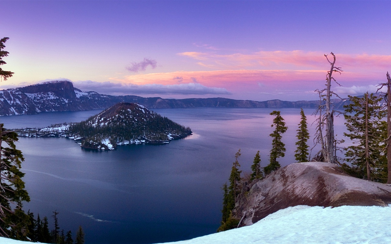 Windows 8 Fond d'écran officiel panoramique, les vagues, les forêts, les montagnes majestueuses #19 - 1280x800