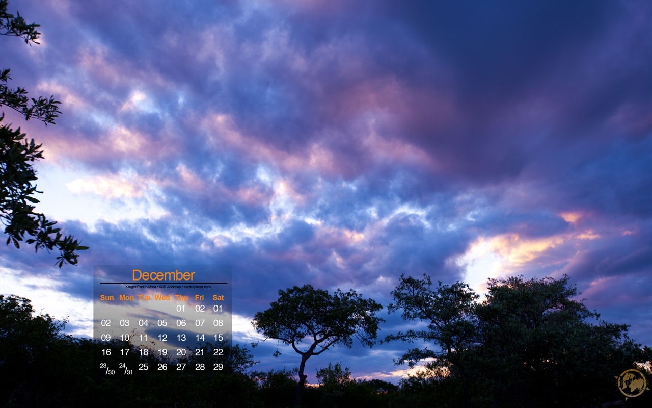 2012年12月 月曆壁紙(一) #4 - 1280x800