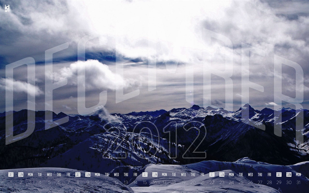 2012年12月 月历壁纸(一)6 - 1280x800