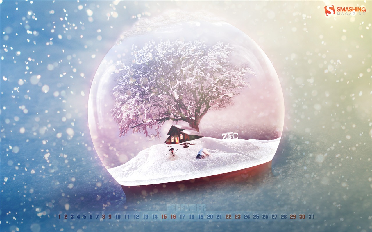 December 2012 Calendar wallpaper (1) #18 - 1280x800