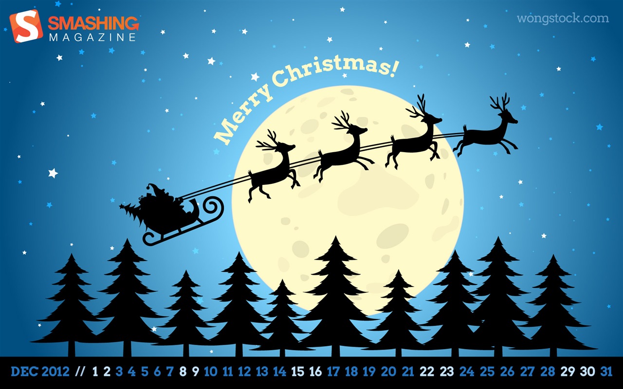 Dezember 2012 Kalender Wallpaper (2) #1 - 1280x800
