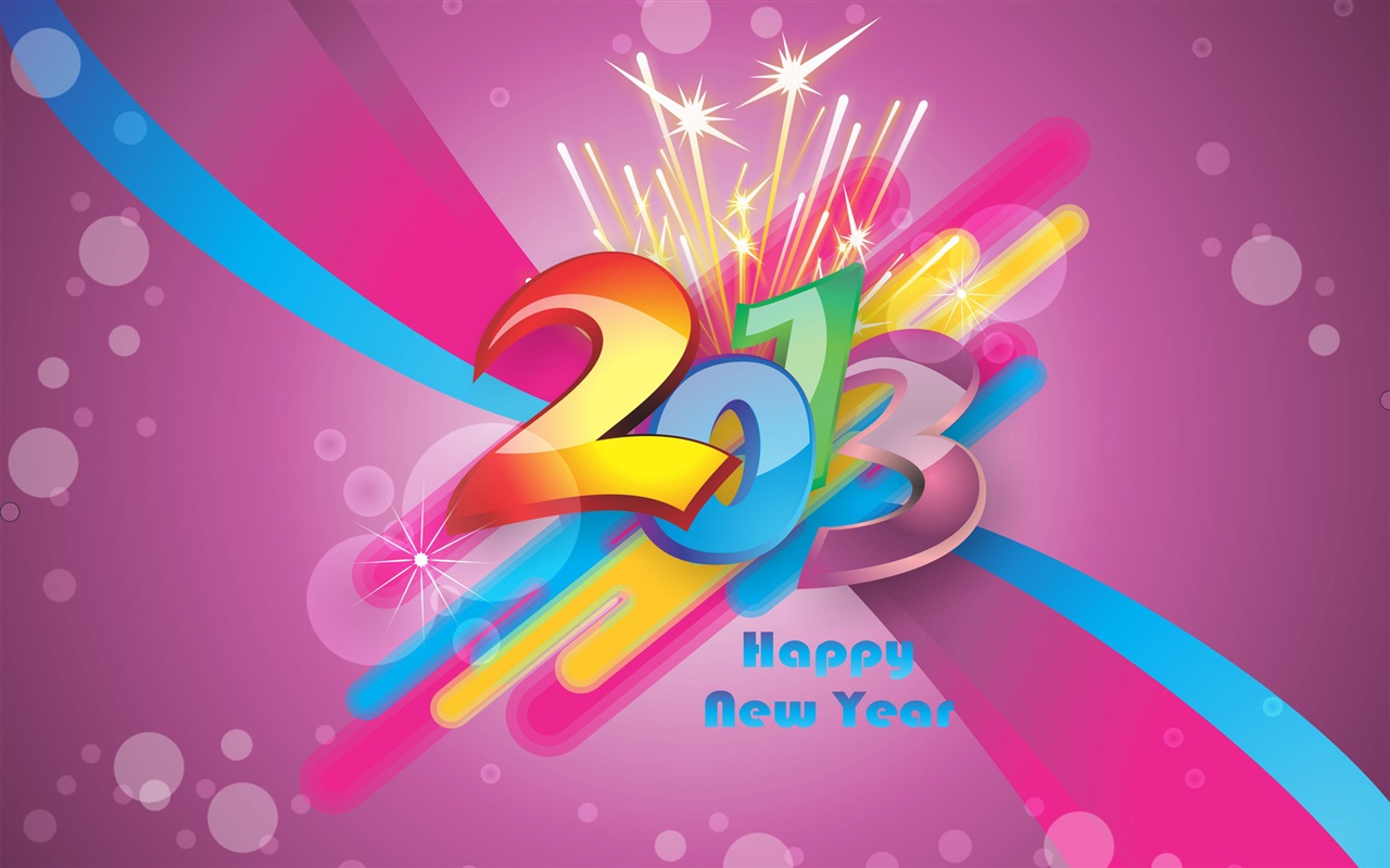 2013 Šťastný Nový Rok HD Tapety na plochu #8 - 1280x800