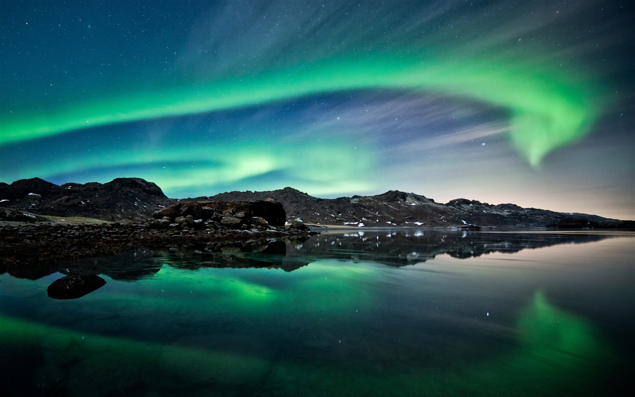 Naturwunder der Northern Lights HD Wallpaper (1) #1 - 1280x800