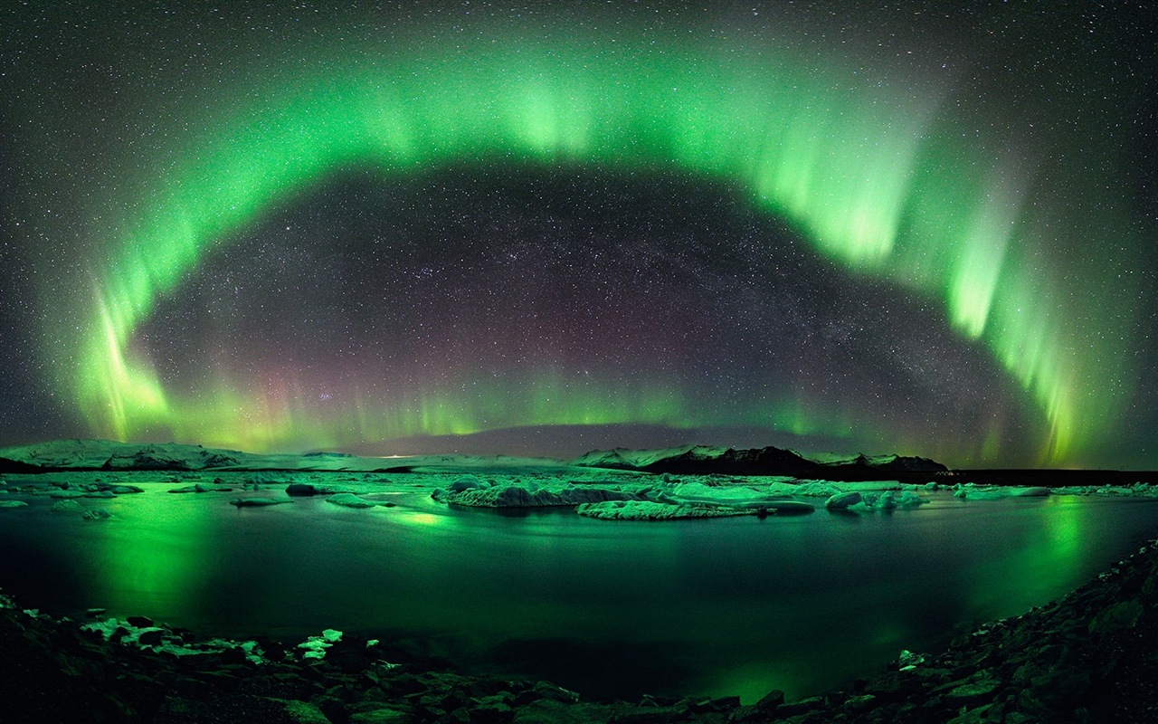 Natural wonders of the Northern Lights HD Wallpaper (2) #10 - 1280x800