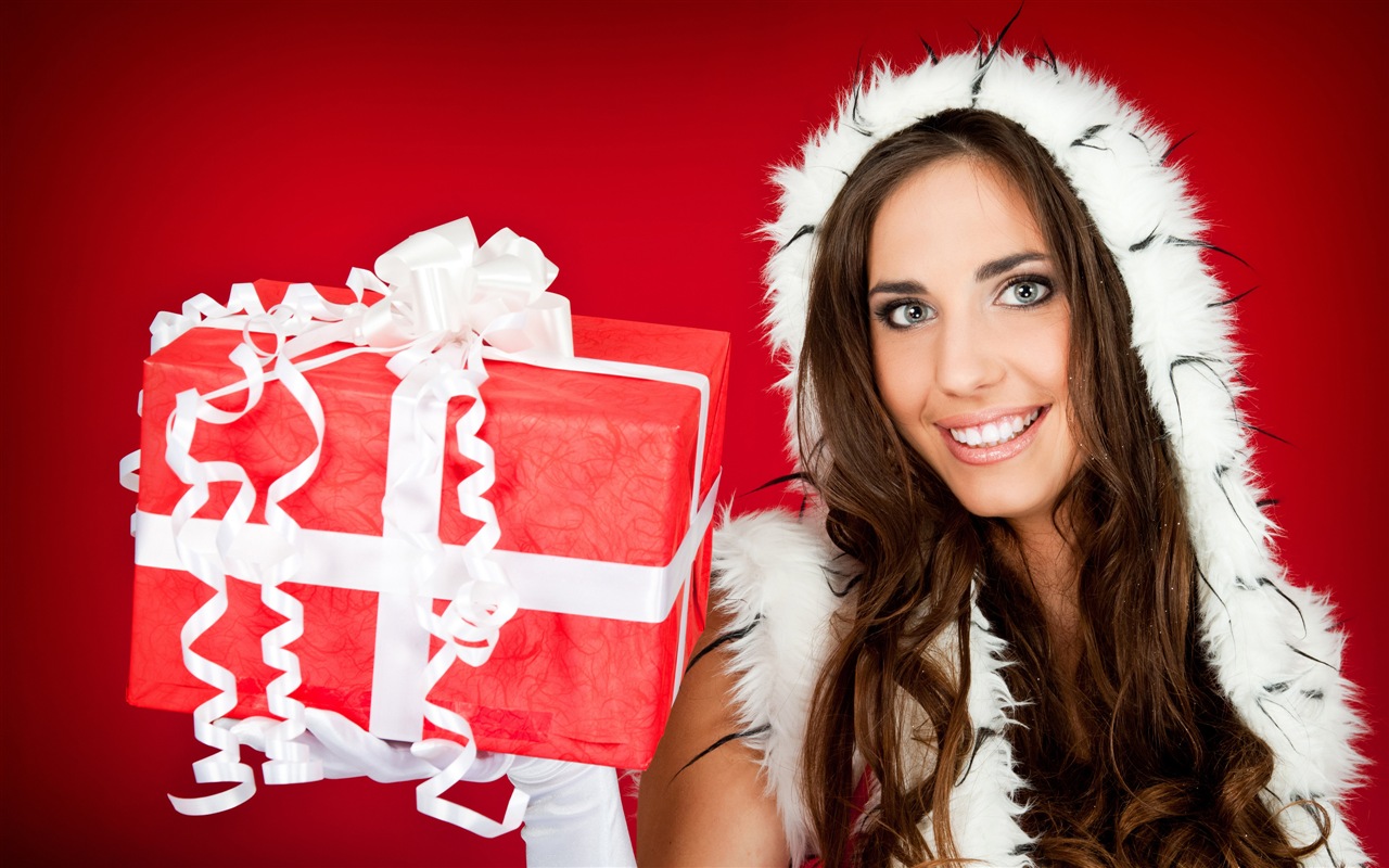 Krásné Vánoce dívka HD tapety (1) #11 - 1280x800