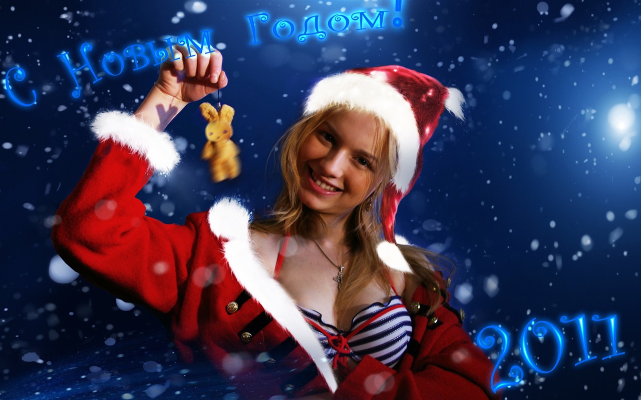 Krásné Vánoce dívka HD tapety (1) #12 - 1280x800