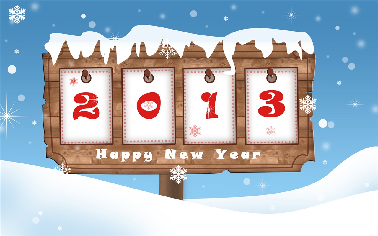 2013 New Year theme creative wallpaper(1) #6 - 1280x800