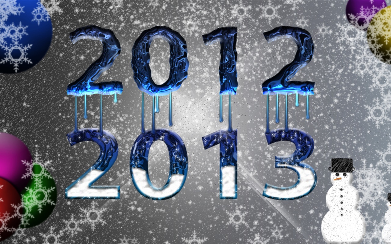 2013 New Year theme creative wallpaper(2) #3 - 1280x800