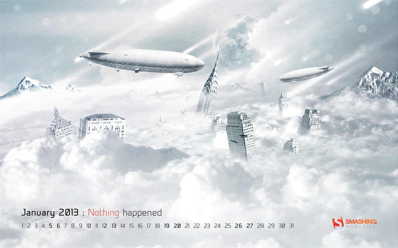 Januar 2013 Kalender Wallpaper (2) #3 - 1280x800