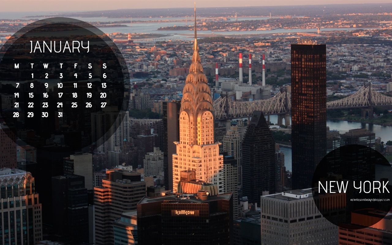 01 2013 Calendar fondo de pantalla (2) #8 - 1280x800