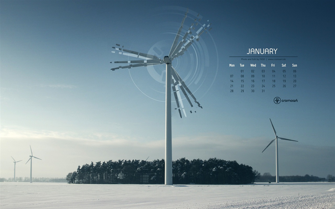 2013年1月 月曆壁紙(二) #20 - 1280x800