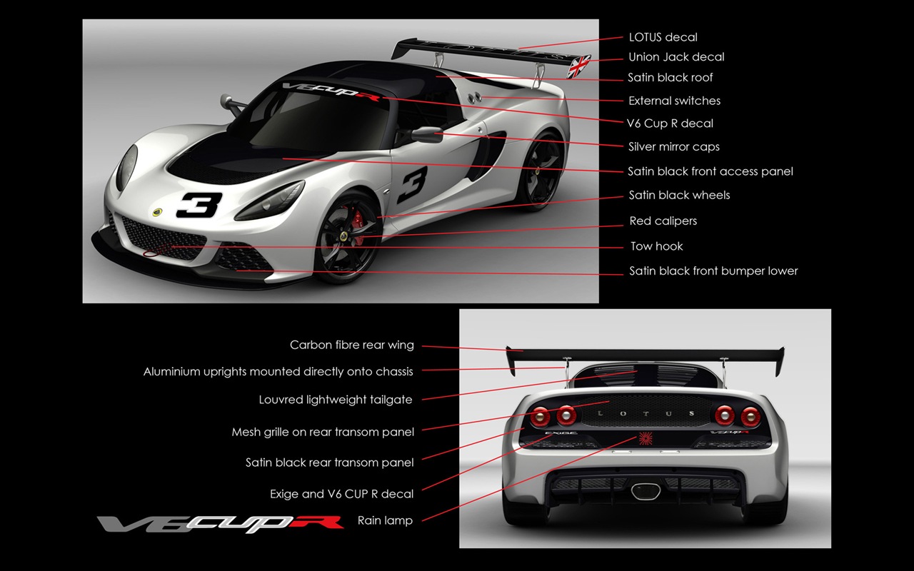 2013 로터스 Exige V6 컵 R HD 배경 화면 #10 - 1280x800