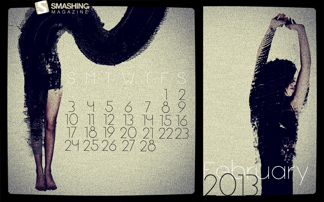 February 2013 Calendar wallpaper (2) #10 - 1280x800