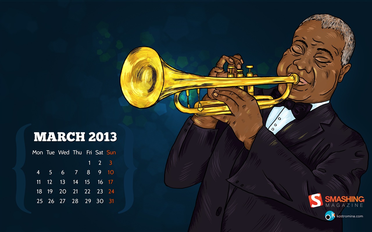 März 2013 Kalender Wallpaper (2) #2 - 1280x800