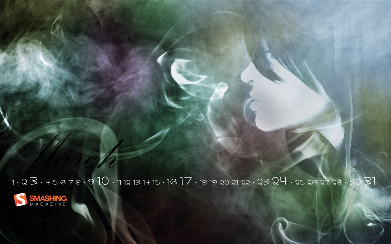 2013年3月 月曆壁紙(二) #10 - 1280x800